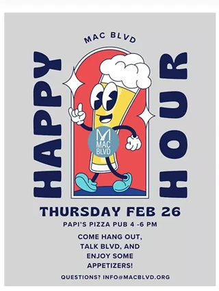 Image: MacArthur Boulevard Happy Hour